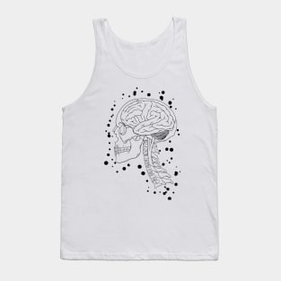 Skull and brain Tank Top